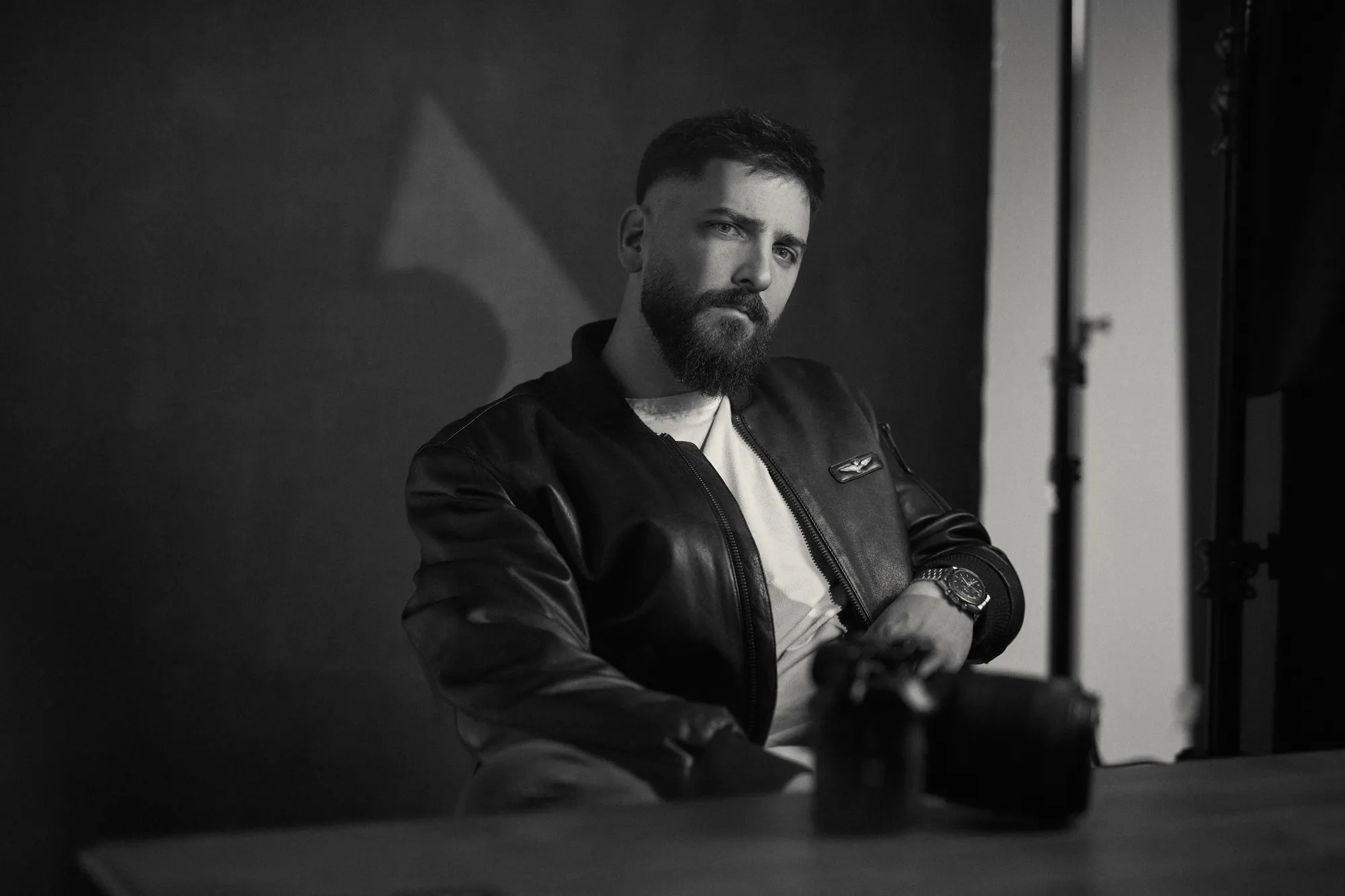 Lazar Kovačević with a cinema camera